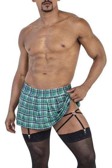 Plaid Green Garter Skirt