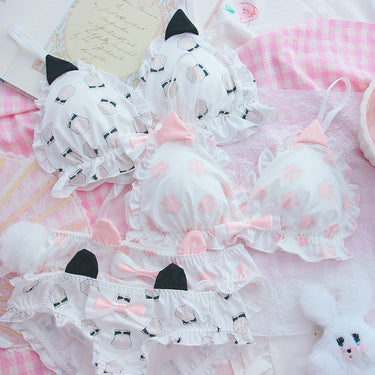 Cat Paw & Ears Underwear Set — Sissy Lingerie