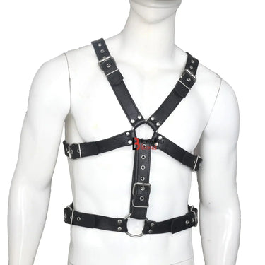 Double Folded Leather Harness — BDSM Toys