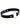 Black faux leather O-ring choker collar with silver eyelet studs detail shot