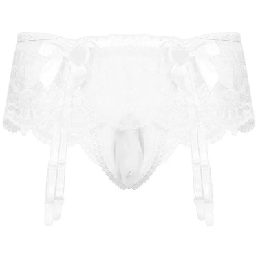 Bowknot Briefs Garter Lace Panties — Sissy Lingerie (view 4)