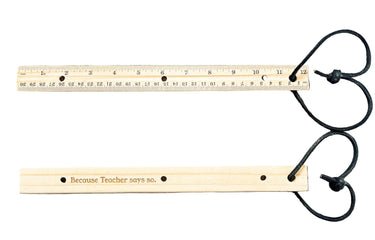 12-inch Engraved Wooden Spanking Ruler — Impact Play
