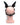 Black leather puppy hood mask with pointed ears back view on mannequin.