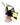 Black and neon yellow leather bondage puppy hood mask with chin strap and ear detail side profile on mannequin.