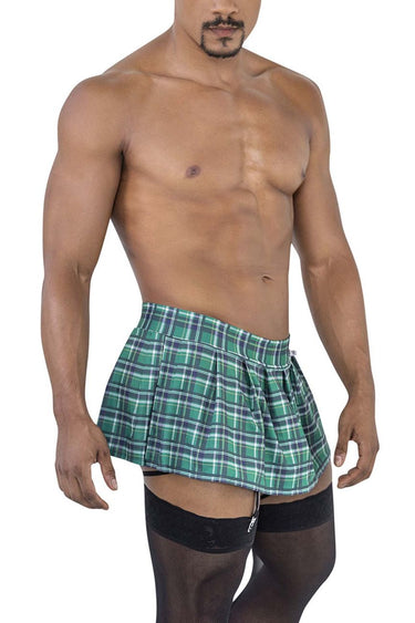 Plaid Green Garter Skirt