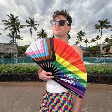 Pride Rainbow Flag Fan