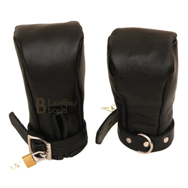 Lockable Restraint Bondage Paw Gloves | Black, Red & Purple &mdash; Pet Play Gear (view 2)