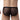 Black mesh fishnet men's briefs back view on male model.