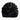 Black organic silk hair bonnet flat lay on white background.
