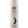 Pjur Woman silicone personal lubricant 100ml white bottle front view on white background.
