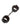 Black plush padded wrist cuffs connected by chain link, shown as a pair on white background.
