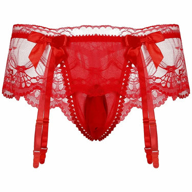 Bowknot Briefs Garter Lace Panties &mdash; Sissy Lingerie (view 5)
