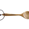 Engraved Wooden Spanking Strainer Spoon with Leather Wrist Strap &mdash; Impact Play