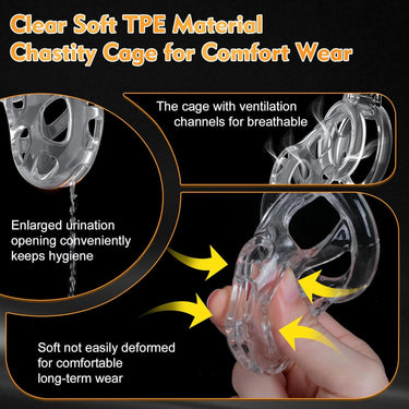Transparent Soft Chastity Cage &mdash; Sissy Lingerie (view 2)