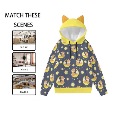 Foxy Lullaby Ears Hoodie &mdash; ABDL & Littles (view 3)