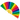 Rainbow Folding Fan