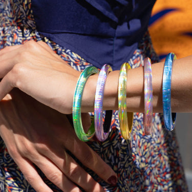 Sparkling Lucite Slip-On Bangle